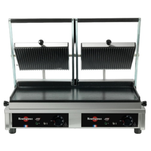 GECID5BO - Multi Contact Grill Large - Ribbed plates top, smooth plate bottom - Krmpouz