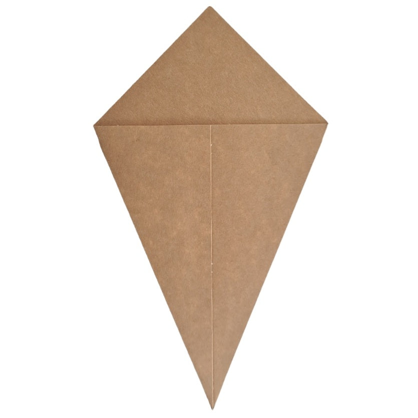 KRAFTCCWL1 - REGULAR SIZE - Kraft Crepe cones Brown - 1000 per box - 145x175/250mm