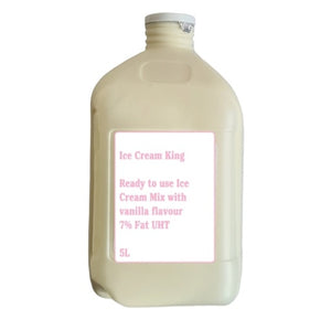 LUML5.3 - Ready to use Ice Cream Mix with vanilla flavour 7% Fat (3 x 5L bottles)
