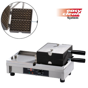 NEW! WECAHA - Single LIEGE 4x7 waffle maker 180' left to right swiveling Krampouz