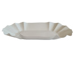 OWPT5(250) - (250 per box) Oval White Paper Tray 14x22x3.75cm