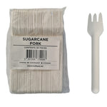 SCF50 - Sugarcane Forks - 50pcs per pack - 100% compostable