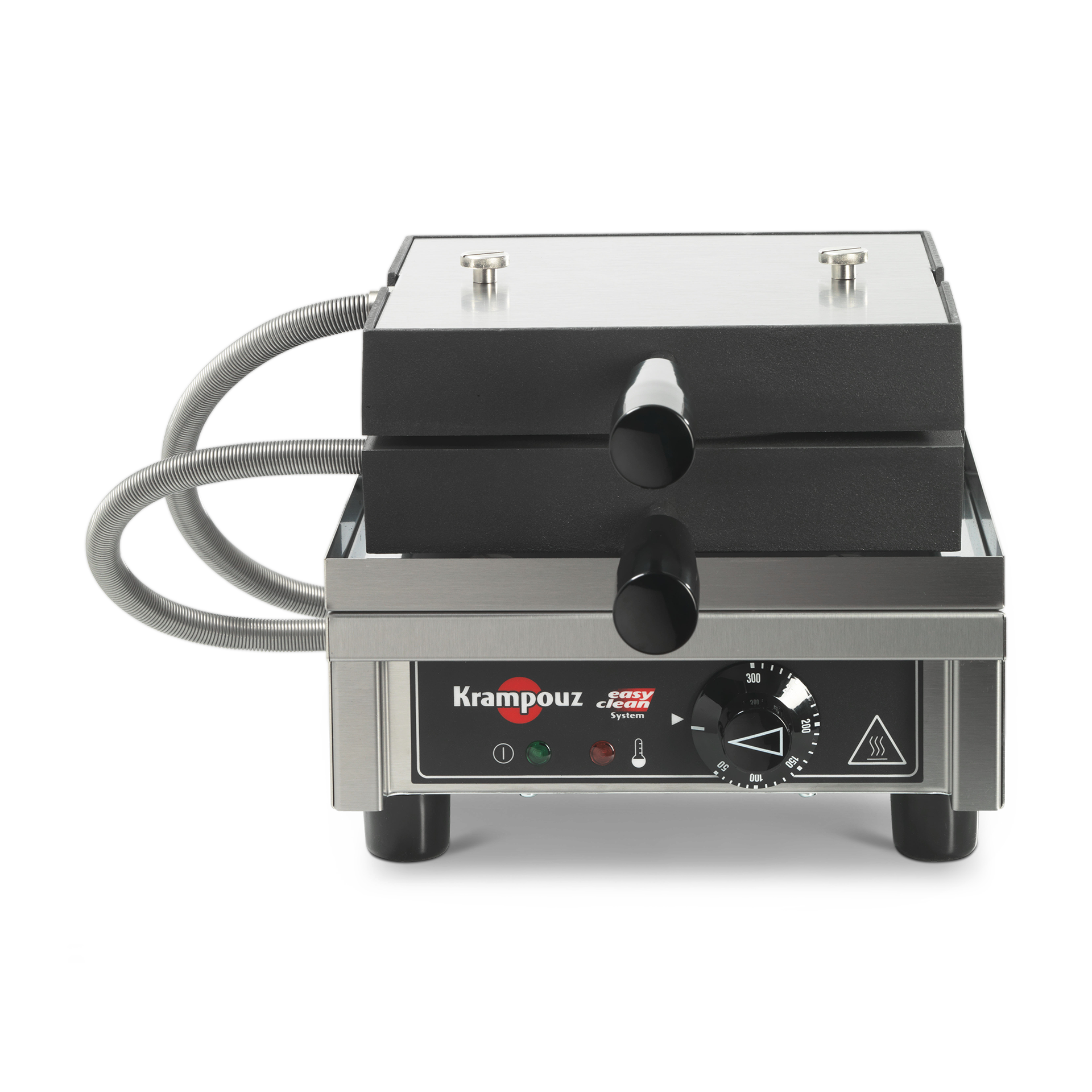 WECBCA - Single 180' opening Round Electric Waffle Maker Back to Front Krampouz