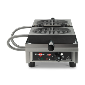 WECBCA - Single 180' opening Round Electric Waffle Maker Back to Front Krampouz